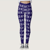 Meow Leggings - Stilvolles Meow Message Pattern (Vorderseite)