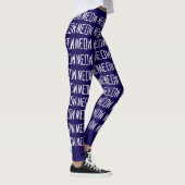 Meow Leggings - Stilvolles Meow Message Pattern (Rechts)