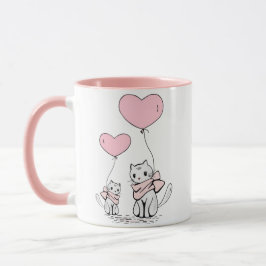 Meow Liebe: Niedliche Cat Embrace Tasse