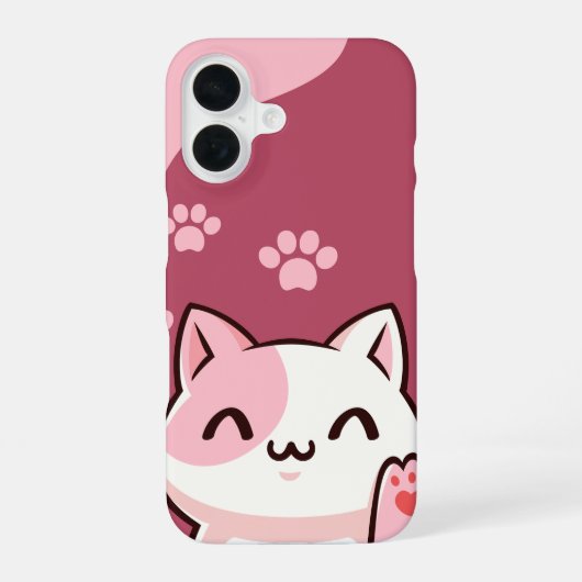 Meow Magic iPhone Case 16 Hülle (Rückseite)