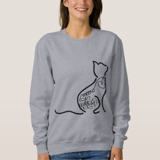 Meow Mama; Stilvolle Fashion Line Art Katzenmutter Sweatshirt