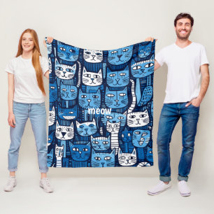 Meow Mania/ Gemütlicher, katzengepflegter Komfort  Fleecedecke