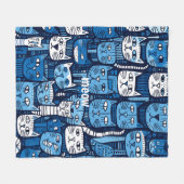 Meow Mania/ Gemütlicher, katzengepflegter Komfort  Fleecedecke (Vorderseite (Horizontal))