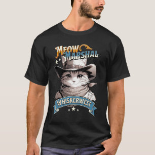 Meow Marshal vom purrr-fect Cowboy Cat Sheriff T-Shirt