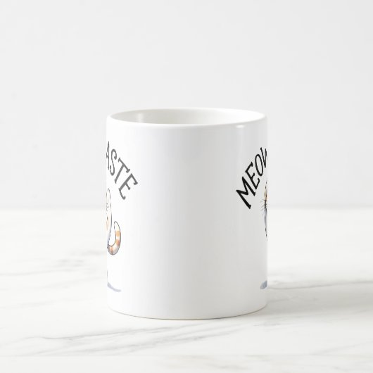 "Meow Maste" Funny Cat Lover Kaffeetasse (Mittel)