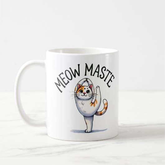 "Meow Maste" Funny Cat Lover Kaffeetasse (Links)