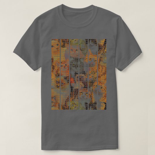 Meow Meow Cat Crazy T-Shirt (Design vorne)