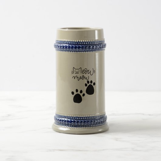 MEOW MEOW CAT LOVERS DESIGN #CatLady #FelineFashio Bierglas (Mittel)