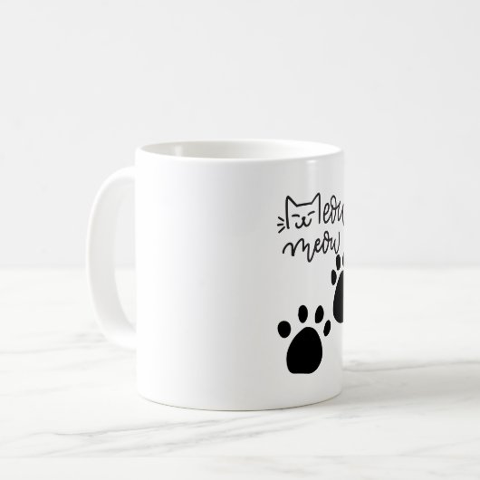 MEOW MEOW CAT LOVERS DESIGN #CatLady #FelineFashio Kaffeetasse (Vorderseite Links)