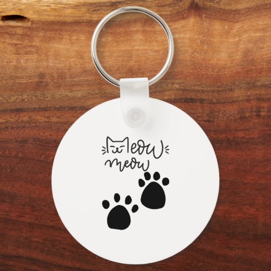 MEOW MEOW CAT LOVERS DESIGN #CatLady #FelineFashio Schlüsselanhänger (Vorderseite)