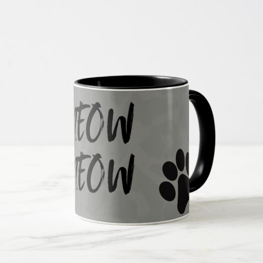 Meow Meow Paw Mug Tasse (VorderseiteRechts)