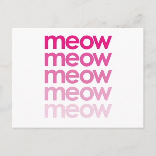 Meow Meow Postkarte (Vorderseite)