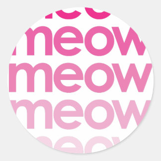 Meow Meow Runder Aufkleber