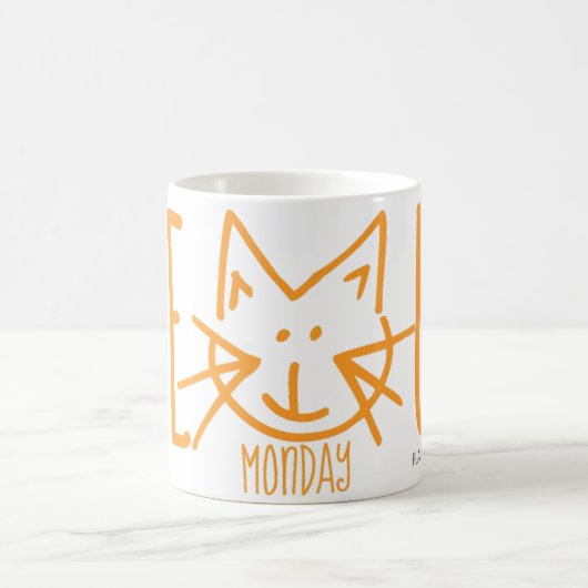 Meow-Montag-Kaffee-Tasse Kaffeetasse (Mittel)