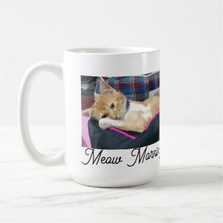 Meow Morning , Foto, Text, Backtext, austauschbar Kaffeetasse