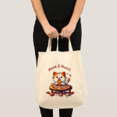Meow & Munch Pizza Cat Tote Bag Tragetasche (Vorderseite (Produkt))