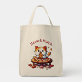 Meow & Munch Pizza Cat Tote Bag Tragetasche (Rückseite)