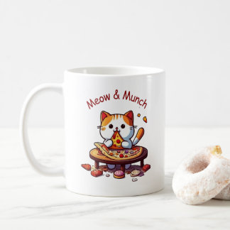 Meow & Munch Pizza-Katzenbecher Kaffeetasse