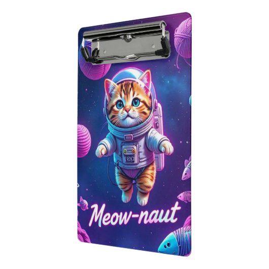 Meow-naut Mini Klemmbrett (Gewinkelt2)