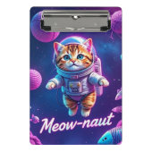 Meow-naut Mini Klemmbrett (Vorderseite)