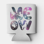 Meow - Niedliche CAT-Silhouetten und Paw-Prints Dosenkühler (Rückseite)