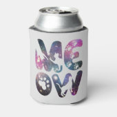 Meow - Niedliche CAT-Silhouetten und Paw-Prints Dosenkühler (Kanne Rückseite)