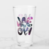 Meow - Niedliche CAT-Silhouetten und Paw-Prints Glas (Vorderseite)