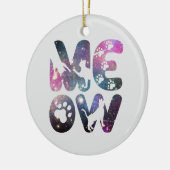 Meow - Niedliche CAT-Silhouetten und Paw-Prints Keramik Ornament (Links)