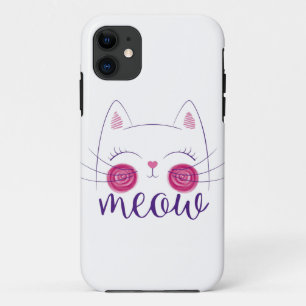 Meow Niedliche Katzengesicht. Kostümprodukt für Ka Case-Mate iPhone Hülle