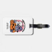 Meow - Niedliches Halloween Cat Design Gepäckanhänger (Rückseite horizontal)