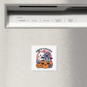 Meow - Niedliches Halloween Cat Design Magnet (In Situ (Geschirrspüler))