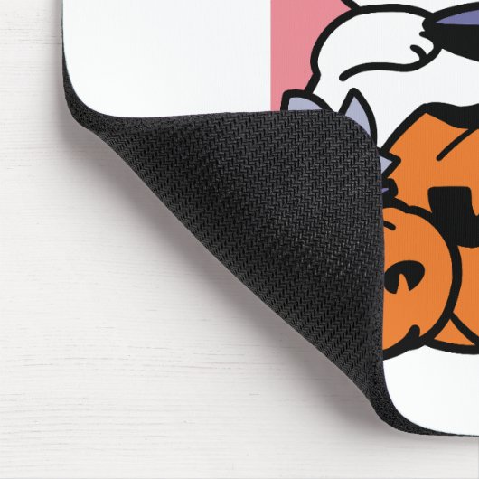 Meow - Niedliches Halloween Cat Design Mousepad (Ecke)