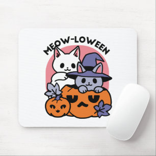 Meow - Niedliches Halloween Cat Design Mousepad