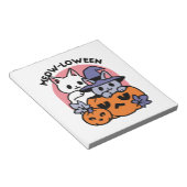 Meow - Niedliches Halloween Cat Design Notizblock (angewinkelt)