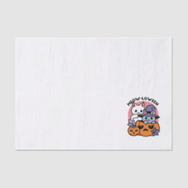 Meow - Niedliches Halloween Cat Design Seidenpapier