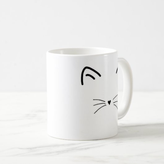 Meow--nificentkatzen-Tasse - linkshändig Kaffeetasse (VorderseiteRechts)