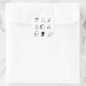 Meow Nine Lives Quadratischer Aufkleber (Tasche)
