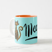 Meow Orange Kitty Tasse (Vorderseite Links)