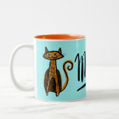 Meow Orange Kitty Tasse (Links)