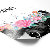 Meow Peeking Cat, Kitten Cat Lover Geschenkidee Fotodruck (Ecke)