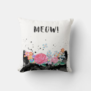 Meow Peeking Cat, Kitten Cat Lover Geschenkidee Kissen