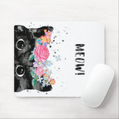 Meow Peeking Cat, Kitten Cat Lover Geschenkidee Mousepad (Mit Mouse)