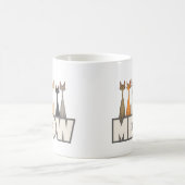 Meow Peeking Cats - Funny Cat Lover Humor Graphic Kaffeetasse (Mittel)