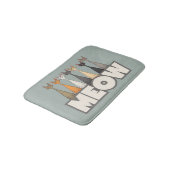 Meow Peeking Cats Funny Sage Green Cat Lover Print Badematte (Schrägansicht)