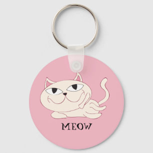 MEOW: Pink Cat Chillin' Schlüsselanhänger