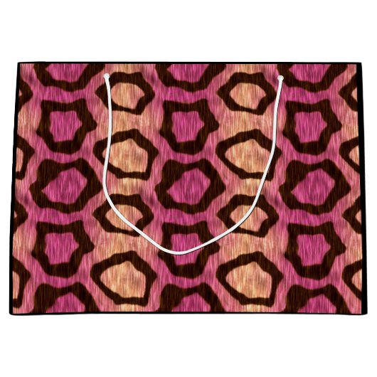 Meow Pink Wild Kitty Cool Große Geschenktüte (Vorderseite)