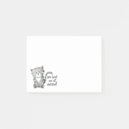 Meow Post-it Klebezettel (Vorderseite)