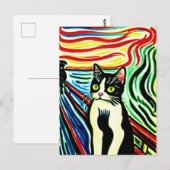 Meow Postcard Postkarte (Vorne/Hinten)