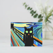Meow Postcard Postkarte (Stehend Vorderseite)