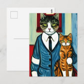 Meow Postcard Postkarte (Vorne/Hinten)